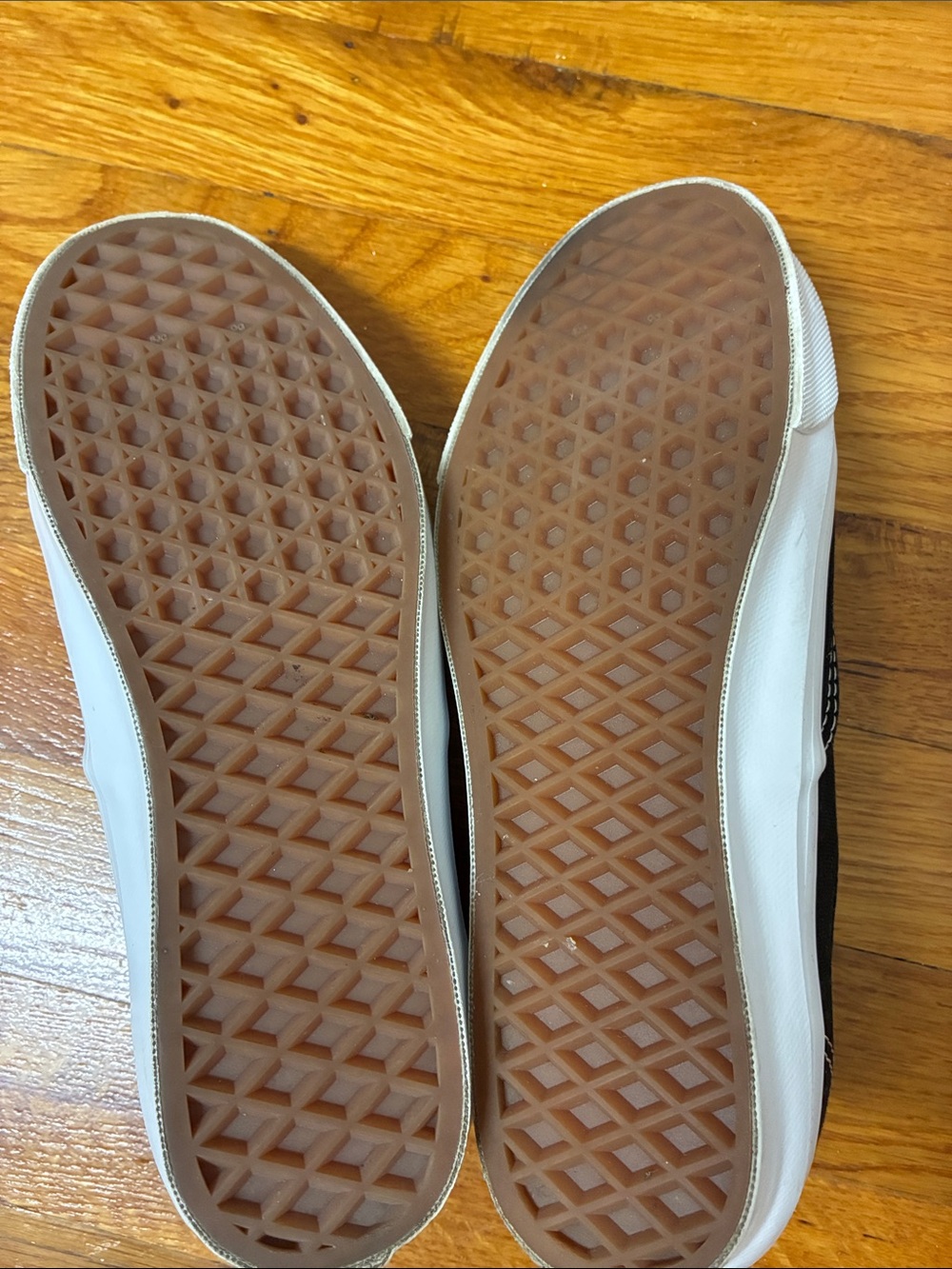 Vans Black Canvas Low-Top Sneakers with White Accents - Picture 3 of 4